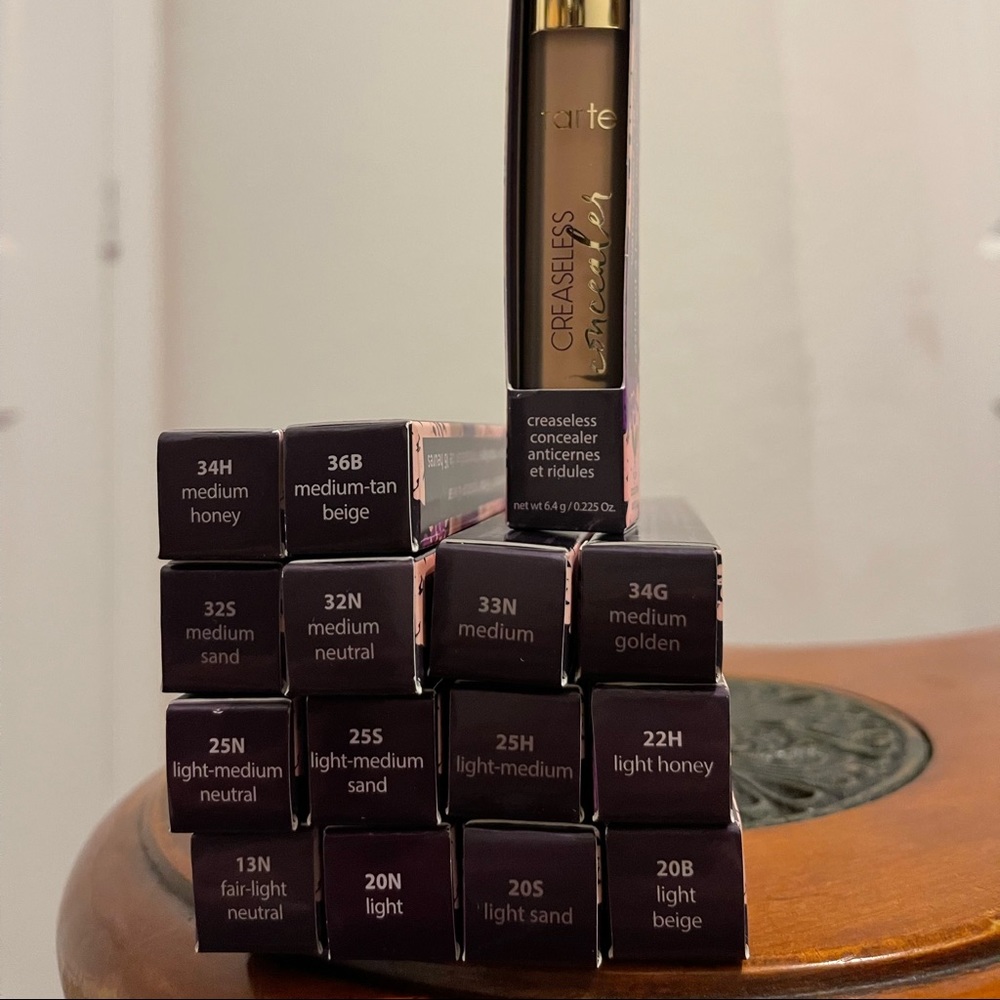 Tarte's full-coverage creamy Creaseless Concealer + Eye Cream. Price for each